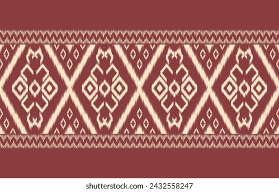 Ethnic abstract ikat art. Aztec ornament print. geometric ethnic pattern seamless  color oriental.  Design for background ,curtain, carpet, wallpaper, clothing, wrapping, Batik, vector illustration.