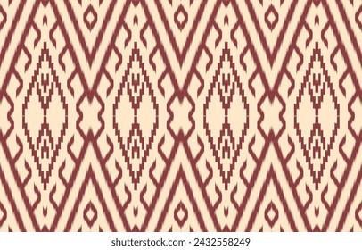 Ethnic abstract ikat art. Aztec ornament print. geometric ethnic pattern seamless  color oriental.  Design for background ,curtain, carpet, wallpaper, clothing, wrapping, Batik, vector illustration.