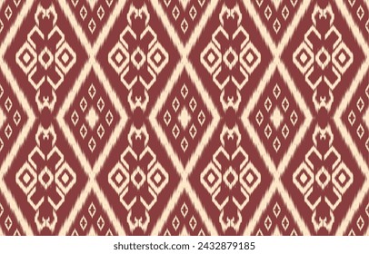 Ethnic abstract ikat art. Aztec ornament print. geometric ethnic pattern seamless  color oriental.  Design for background ,curtain, carpet, wallpaper, clothing, wrapping, Batik, vector illustration.