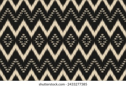 Ethnic abstract ikat art. Aztec ornament print. geometric ethnic pattern seamless  color oriental.  Design for background ,curtain, carpet, wallpaper, clothing, wrapping, Batik, vector illustration.