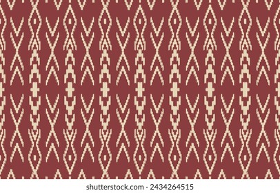 Ethnic abstract ikat art. Aztec ornament print. geometric ethnic pattern seamless  color oriental.  Design for background ,curtain, carpet, wallpaper, clothing, wrapping, Batik, vector illustration.