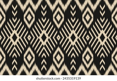 Ethnic abstract ikat art. Aztec ornament print. geometric ethnic pattern seamless  color oriental.  Design for background ,curtain, carpet, wallpaper, clothing, wrapping, Batik, vector illustration.