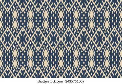 Ethnic abstract ikat art. Aztec ornament print. geometric ethnic pattern seamless  color oriental.  Design for background ,curtain, carpet, wallpaper, clothing, wrapping, Batik, vector illustration.