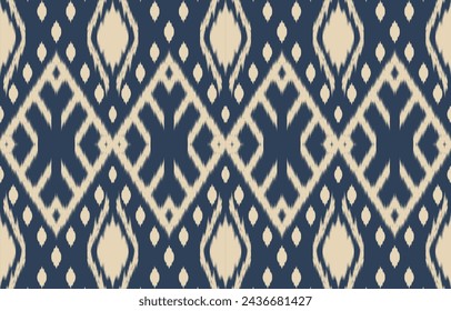 Ethnic abstract ikat art. Aztec ornament print. geometric ethnic pattern seamless  color oriental.  Design for background ,curtain, carpet, wallpaper, clothing, wrapping, Batik, vector illustration.