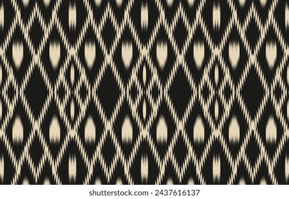 Ethnic abstract ikat art. Aztec ornament print. geometric ethnic pattern seamless  color oriental.  Design for background ,curtain, carpet, wallpaper, clothing, wrapping, Batik, vector illustration.