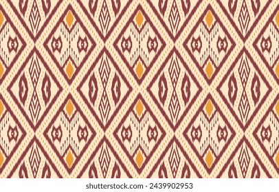 Ethnic abstract ikat art. Aztec ornament print. geometric ethnic pattern seamless  color oriental.  Design for background ,curtain, carpet, wallpaper, clothing, wrapping, Batik, vector illustration.