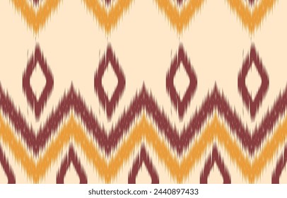 Ethnic abstract ikat art. Aztec ornament print. geometric ethnic pattern seamless  color oriental.  Design for background ,curtain, carpet, wallpaper, clothing, wrapping, Batik, vector illustration.