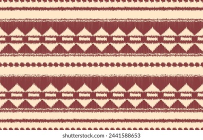 Ethnic abstract ikat art. Aztec ornament print. geometric ethnic pattern seamless  color oriental.  Design for background ,curtain, carpet, wallpaper, clothing, wrapping, Batik, vector illustration.