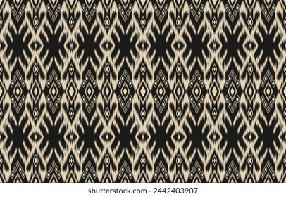 Ethnic abstract ikat art. Aztec ornament print. geometric ethnic pattern seamless  color oriental.  Design for background ,curtain, carpet, wallpaper, clothing, wrapping, Batik, vector illustration.