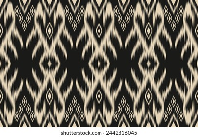 Ethnic abstract ikat art. Aztec ornament print. geometric ethnic pattern seamless  color oriental.  Design for background ,curtain, carpet, wallpaper, clothing, wrapping, Batik, vector illustration.