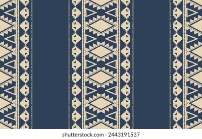 Ethnic abstract ikat art. Aztec ornament print. geometric ethnic pattern seamless  color oriental.  Design for background ,curtain, carpet, wallpaper, clothing, wrapping, Batik, vector illustration.