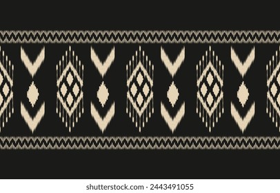 Ethnic abstract ikat art. Aztec ornament print. geometric ethnic pattern seamless  color oriental.  Design for background ,curtain, carpet, wallpaper, clothing, wrapping, Batik, vector illustration.