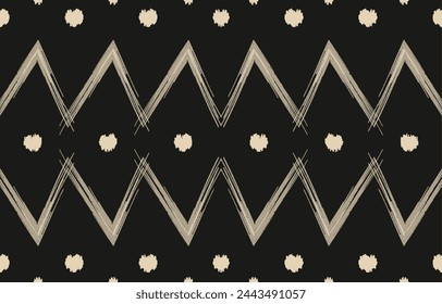 Ethnic abstract ikat art. Aztec ornament print. geometric ethnic pattern seamless  color oriental.  Design for background ,curtain, carpet, wallpaper, clothing, wrapping, Batik, vector illustration.