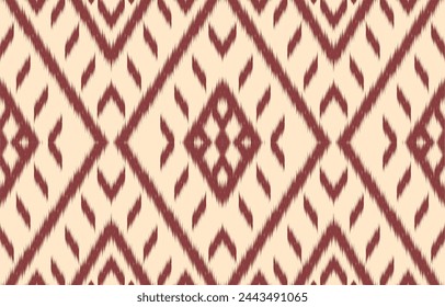 Ethnic abstract ikat art. Aztec ornament print. geometric ethnic pattern seamless  color oriental.  Design for background ,curtain, carpet, wallpaper, clothing, wrapping, Batik, vector illustration.