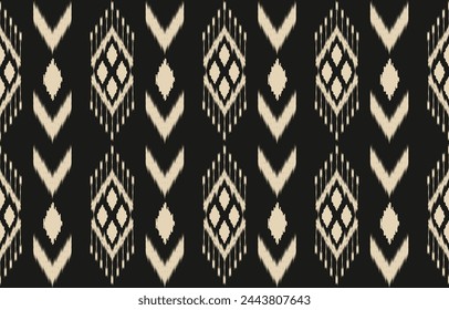 Ethnic abstract ikat art. Aztec ornament print. geometric ethnic pattern seamless  color oriental.  Design for background ,curtain, carpet, wallpaper, clothing, wrapping, Batik, vector illustration.