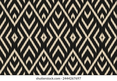 Ethnic abstract ikat art. Aztec ornament print. geometric ethnic pattern seamless  color oriental.  Design for background ,curtain, carpet, wallpaper, clothing, wrapping, Batik, vector illustration.