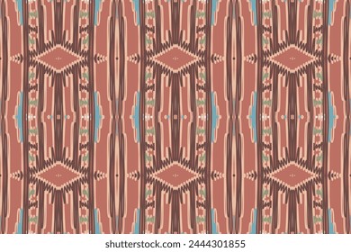 Ethnic abstract ikat art. Aztec ornament print. geometric ethnic pattern seamless color oriental. Design for background ,curtain, carpet, wallpaper, clothing, wrapping, Batik, vector illustration.