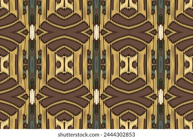 Ethnic abstract ikat art. Aztec ornament print. geometric ethnic pattern seamless color oriental. Design for background ,curtain, carpet, wallpaper, clothing, wrapping, Batik, vector illustration.