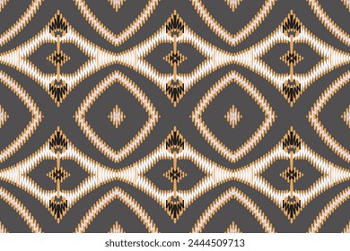 Ethnic abstract ikat art. Aztec ornament print. geometric ethnic pattern seamless color oriental. Design for background ,curtain, carpet, wallpaper, clothing, wrapping, Batik, vector illustration.