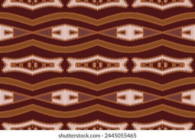 Ethnic abstract ikat art. Aztec ornament print. geometric ethnic pattern seamless color oriental. Design for background ,curtain, carpet, wallpaper, clothing, wrapping, Batik, vector illustration.