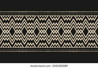 Ethnic abstract ikat art. Aztec ornament print. geometric ethnic pattern seamless  color oriental.  Design for background ,curtain, carpet, wallpaper, clothing, wrapping, Batik, vector illustration.