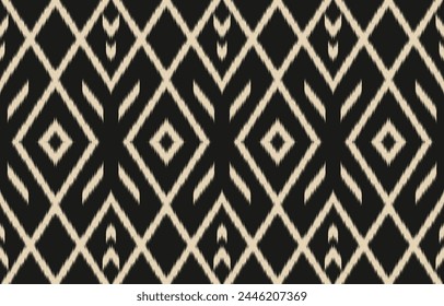 Ethnic abstract ikat art. Aztec ornament print. geometric ethnic pattern seamless  color oriental.  Design for background ,curtain, carpet, wallpaper, clothing, wrapping, Batik, vector illustration.