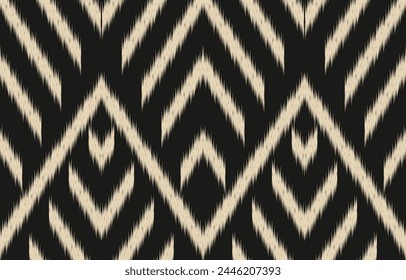 Ethnic abstract ikat art. Aztec ornament print. geometric ethnic pattern seamless  color oriental.  Design for background ,curtain, carpet, wallpaper, clothing, wrapping, Batik, vector illustration.