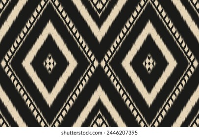 Ethnic abstract ikat art. Aztec ornament print. geometric ethnic pattern seamless  color oriental.  Design for background ,curtain, carpet, wallpaper, clothing, wrapping, Batik, vector illustration.