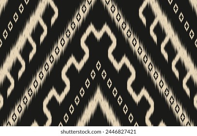 Ethnic abstract ikat art. Aztec ornament print. geometric ethnic pattern seamless  color oriental.  Design for background ,curtain, carpet, wallpaper, clothing, wrapping, Batik, vector illustration.
