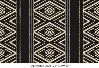 Ethnic abstract ikat art. Aztec ornament print. geometric ethnic pattern seamless  color oriental.  Design for background ,curtain, carpet, wallpaper, clothing, wrapping, Batik, vector illustration.