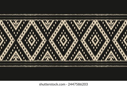 Ethnic abstract ikat art. Aztec ornament print. geometric ethnic pattern seamless  color oriental.  Design for background ,curtain, carpet, wallpaper, clothing, wrapping, Batik, vector illustration.