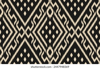 Ethnic abstract ikat art. Aztec ornament print. geometric ethnic pattern seamless  color oriental.  Design for background ,curtain, carpet, wallpaper, clothing, wrapping, Batik, vector illustration.