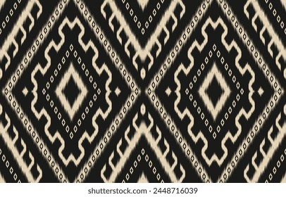 Ethnic abstract ikat art. Aztec ornament print. geometric ethnic pattern seamless  color oriental.  Design for background ,curtain, carpet, wallpaper, clothing, wrapping, Batik, vector illustration.