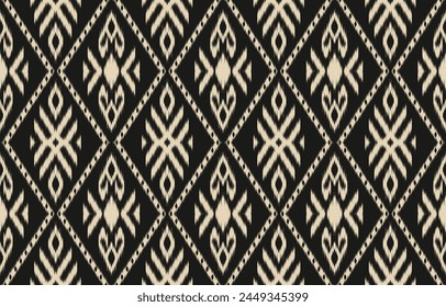 Ethnic abstract ikat art. Aztec ornament print. geometric ethnic pattern seamless  color oriental.  Design for background ,curtain, carpet, wallpaper, clothing, wrapping, Batik, vector illustration.