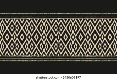 Ethnic abstract ikat art. Aztec ornament print. geometric ethnic pattern seamless  color oriental.  Design for background ,curtain, carpet, wallpaper, clothing, wrapping, Batik, vector illustration.