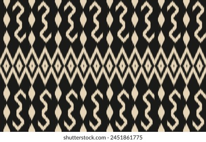 Ethnic abstract ikat art. Aztec ornament print. geometric ethnic pattern seamless  color oriental.  Design for background ,curtain, carpet, wallpaper, clothing, wrapping, Batik, vector illustration.