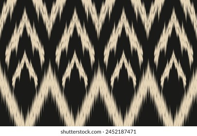 Ethnic abstract ikat art. Aztec ornament print. geometric ethnic pattern seamless  color oriental.  Design for background ,curtain, carpet, wallpaper, clothing, wrapping, Batik, vector illustration.