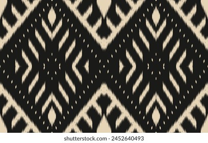 Ethnic abstract ikat art. Aztec ornament print. geometric ethnic pattern seamless  color oriental.  Design for background ,curtain, carpet, wallpaper, clothing, wrapping, Batik, vector illustration.