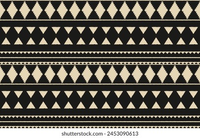 Ethnic abstract ikat art. Aztec ornament print. geometric ethnic pattern seamless  color oriental.  Design for background ,curtain, carpet, wallpaper, clothing, wrapping, Batik, vector illustration.