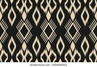 Ethnic abstract ikat art. Aztec ornament print. geometric ethnic pattern seamless  color oriental.  Design for background ,curtain, carpet, wallpaper, clothing, wrapping, Batik, vector illustration.