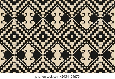 Ethnic abstract ikat art. Aztec ornament print. geometric ethnic pattern seamless  color oriental.  Design for background ,curtain, carpet, wallpaper, clothing, wrapping, Batik, vector illustration.
