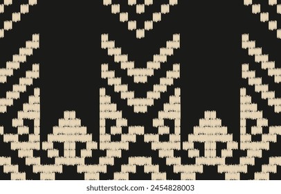 Ethnic abstract ikat art. Aztec ornament print. geometric ethnic pattern seamless  color oriental.  Design for background ,curtain, carpet, wallpaper, clothing, wrapping, Batik, vector illustration.