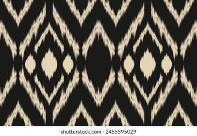 Ethnic abstract ikat art. Aztec ornament print. geometric ethnic pattern seamless  color oriental.  Design for background ,curtain, carpet, wallpaper, clothing, wrapping, Batik, vector illustration.