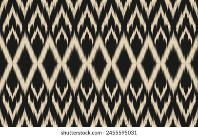 Ethnic abstract ikat art. Aztec ornament print. geometric ethnic pattern seamless  color oriental.  Design for background ,curtain, carpet, wallpaper, clothing, wrapping, Batik, vector illustration.