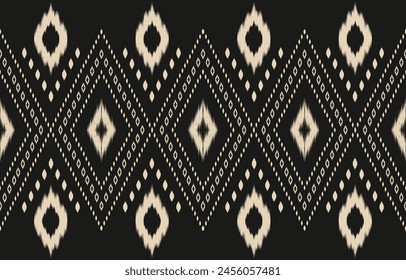 Ethnic abstract ikat art. Aztec ornament print. geometric ethnic pattern seamless  color oriental.  Design for background ,curtain, carpet, wallpaper, clothing, wrapping, Batik, vector illustration.