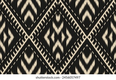 Ethnic abstract ikat art. Aztec ornament print. geometric ethnic pattern seamless  color oriental.  Design for background ,curtain, carpet, wallpaper, clothing, wrapping, Batik, vector illustration.