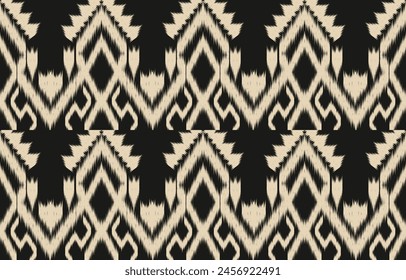 Ethnic abstract ikat art. Aztec ornament print. geometric ethnic pattern seamless  color oriental.  Design for background ,curtain, carpet, wallpaper, clothing, wrapping, Batik, vector illustration.