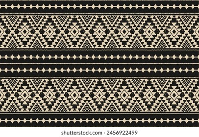 Ethnic abstract ikat art. Aztec ornament print. geometric ethnic pattern seamless  color oriental.  Design for background ,curtain, carpet, wallpaper, clothing, wrapping, Batik, vector illustration.