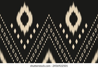 Ethnic abstract ikat art. Aztec ornament print. geometric ethnic pattern seamless  color oriental.  Design for background ,curtain, carpet, wallpaper, clothing, wrapping, Batik, vector illustration.