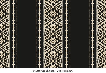 Ethnic abstract ikat art. Aztec ornament print. geometric ethnic pattern seamless  color oriental.  Design for background ,curtain, carpet, wallpaper, clothing, wrapping, Batik, vector illustration.